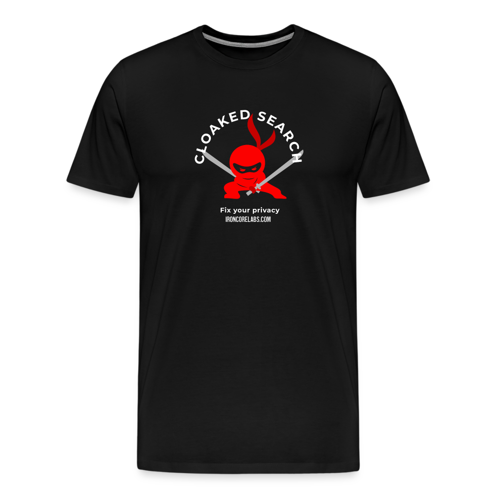 Cloaked Search: Fix your privacy T-shirt - black