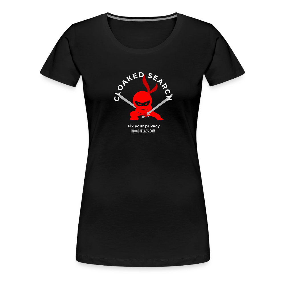 Cloaked Search: Fix Your Privacy T-shirt - black